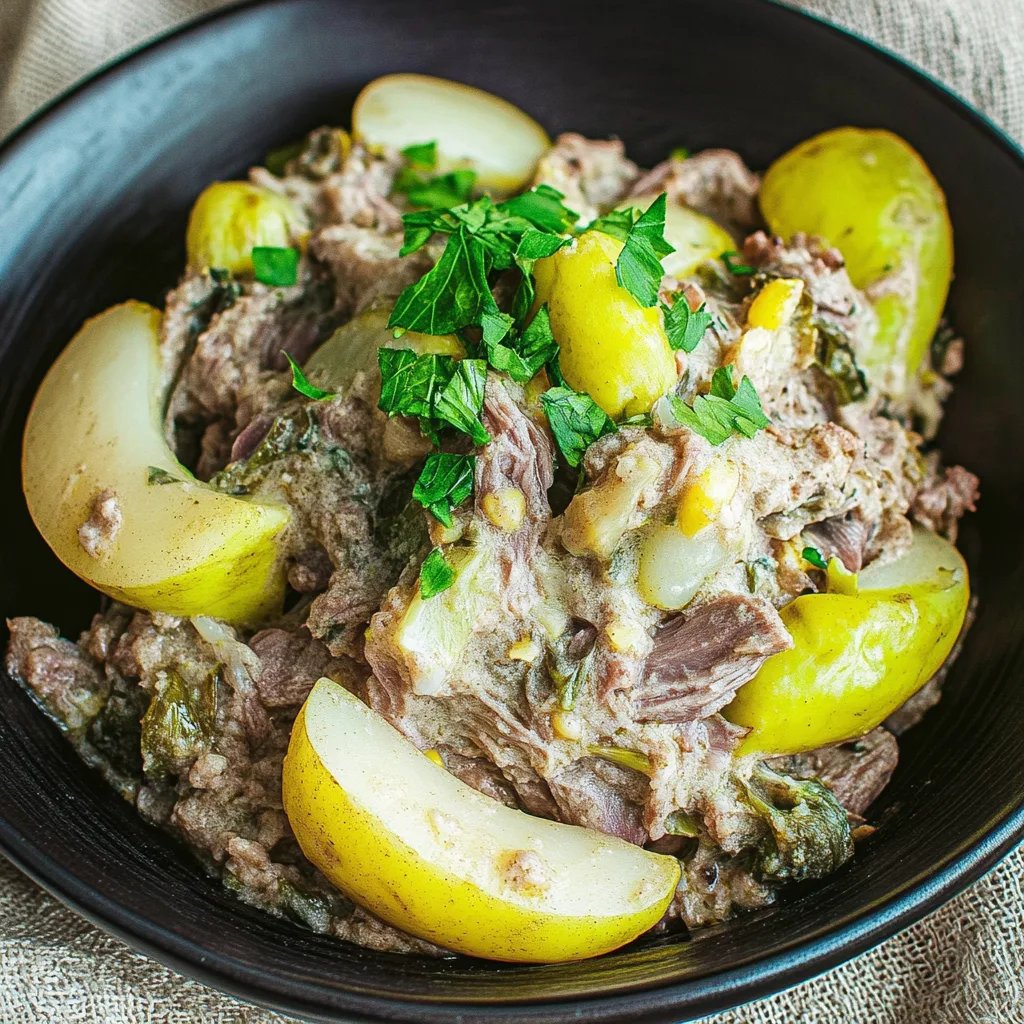 Schmorgurken mit Hackfleisch