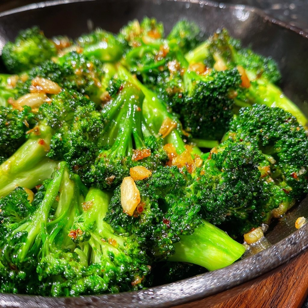 Brokkoli Pfanne Mit Knoblauch