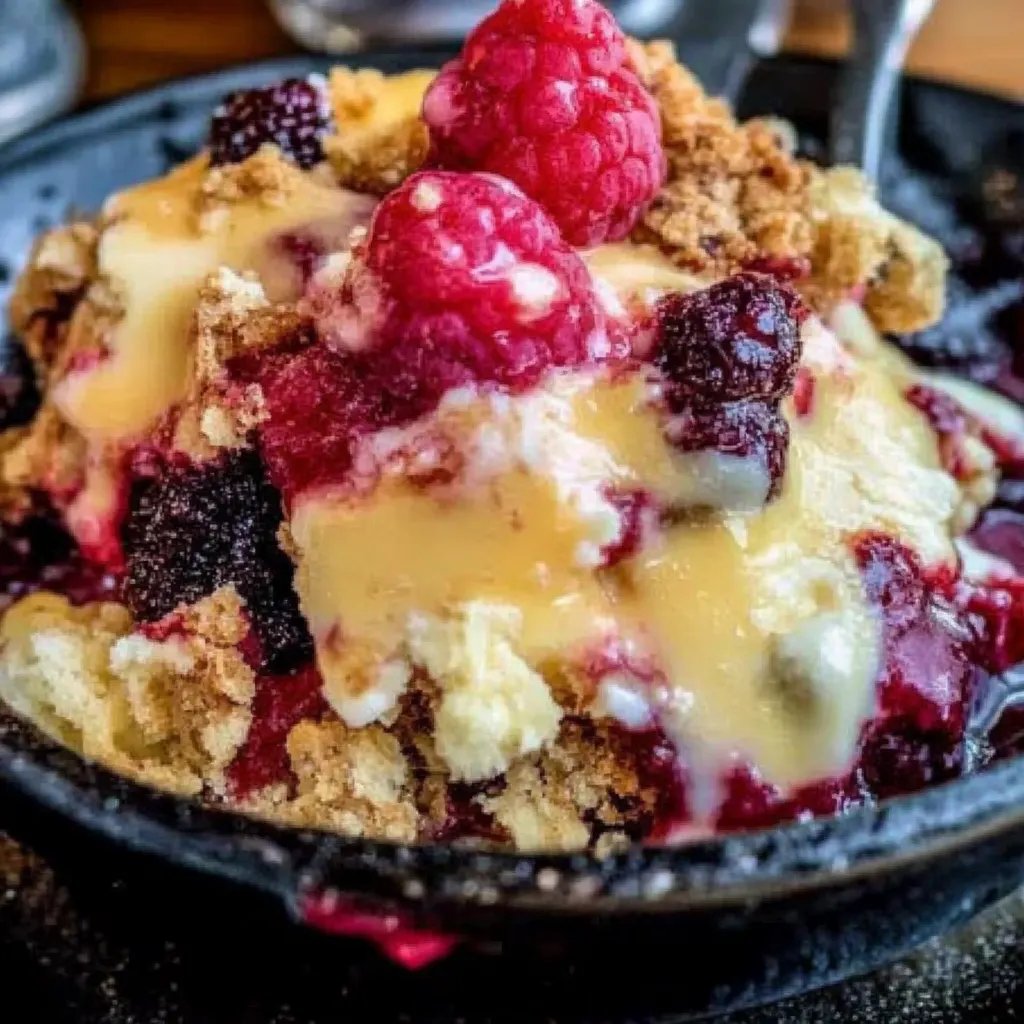 Apfel-Brombeer-Crumble