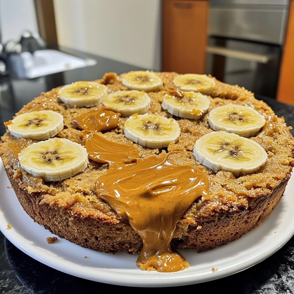Bananenbrot mit Erdnussbutter