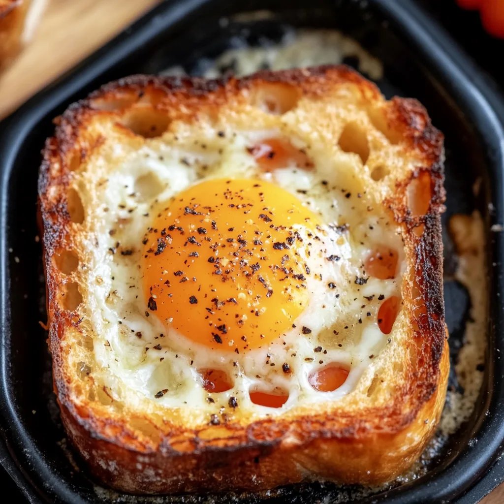 Eier-Käse-Toast aus der Heißluftfritteuse