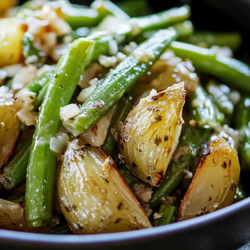 Grüne Bohnen aus dem Ofen