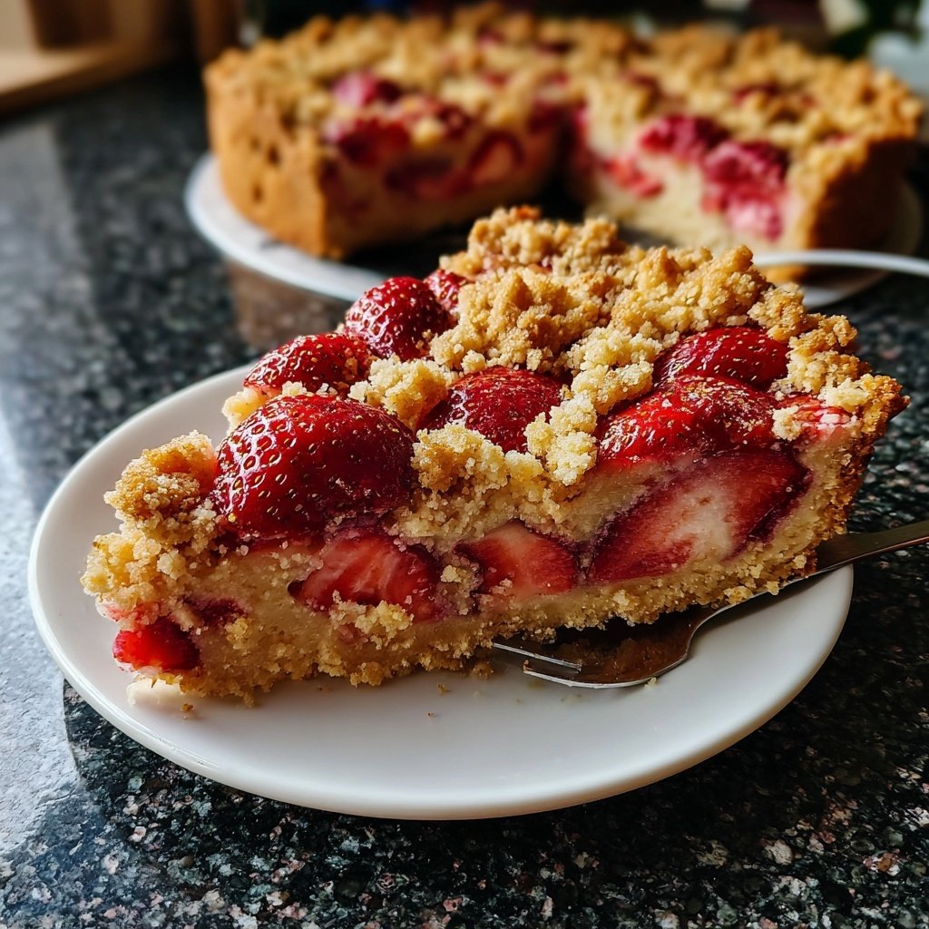 Erdbeer Blechkuchen Mit Streuseln