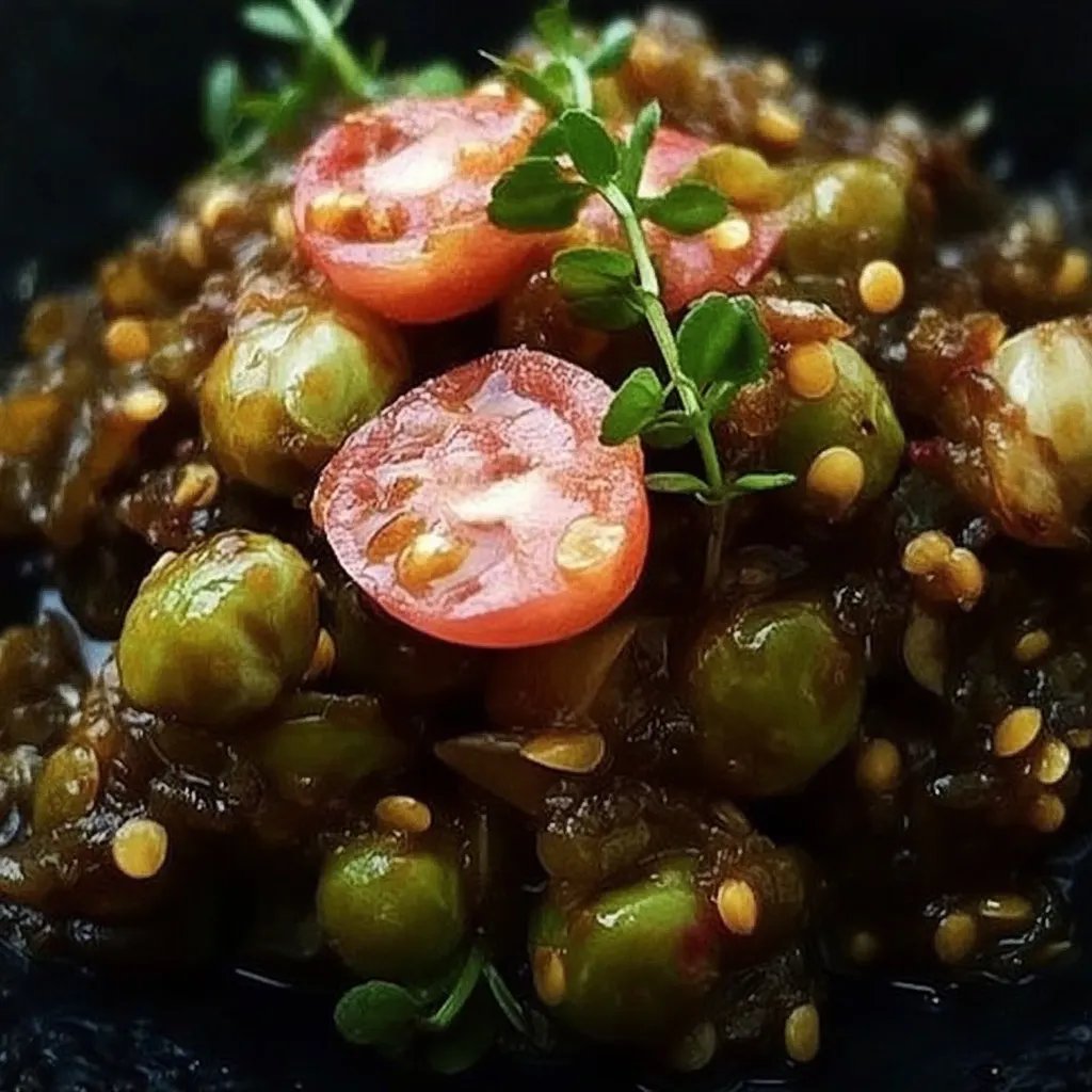 Geröstete Rosenkohlröschen mit Berg-Linsen