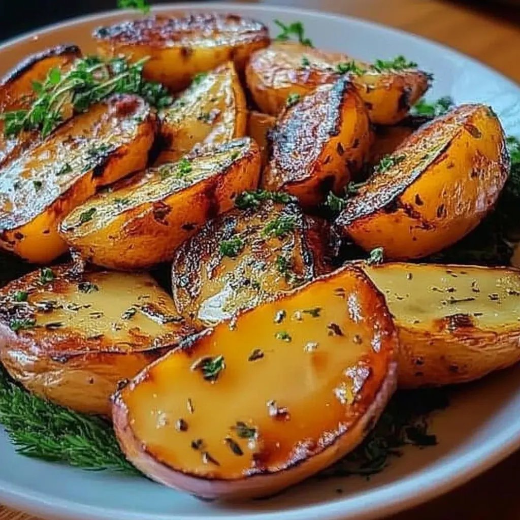 Bratkartoffeln mit Knoblauch und Butter