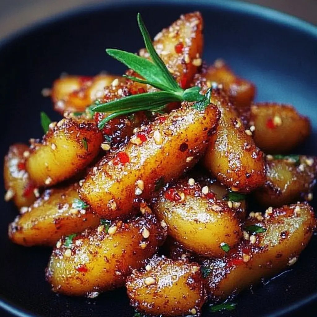 Knusprige Honig-Chili-Kartoffeln