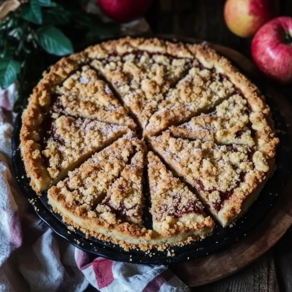 Cremiger Bratapfel Käsekuchen mit knackigen Zimt-Streuseln