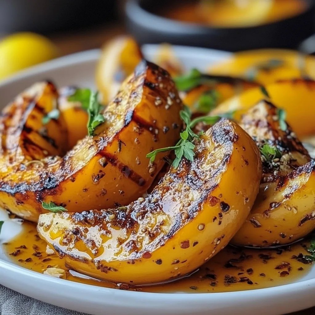 Gegrillter Kürbis mit Ahornsirup